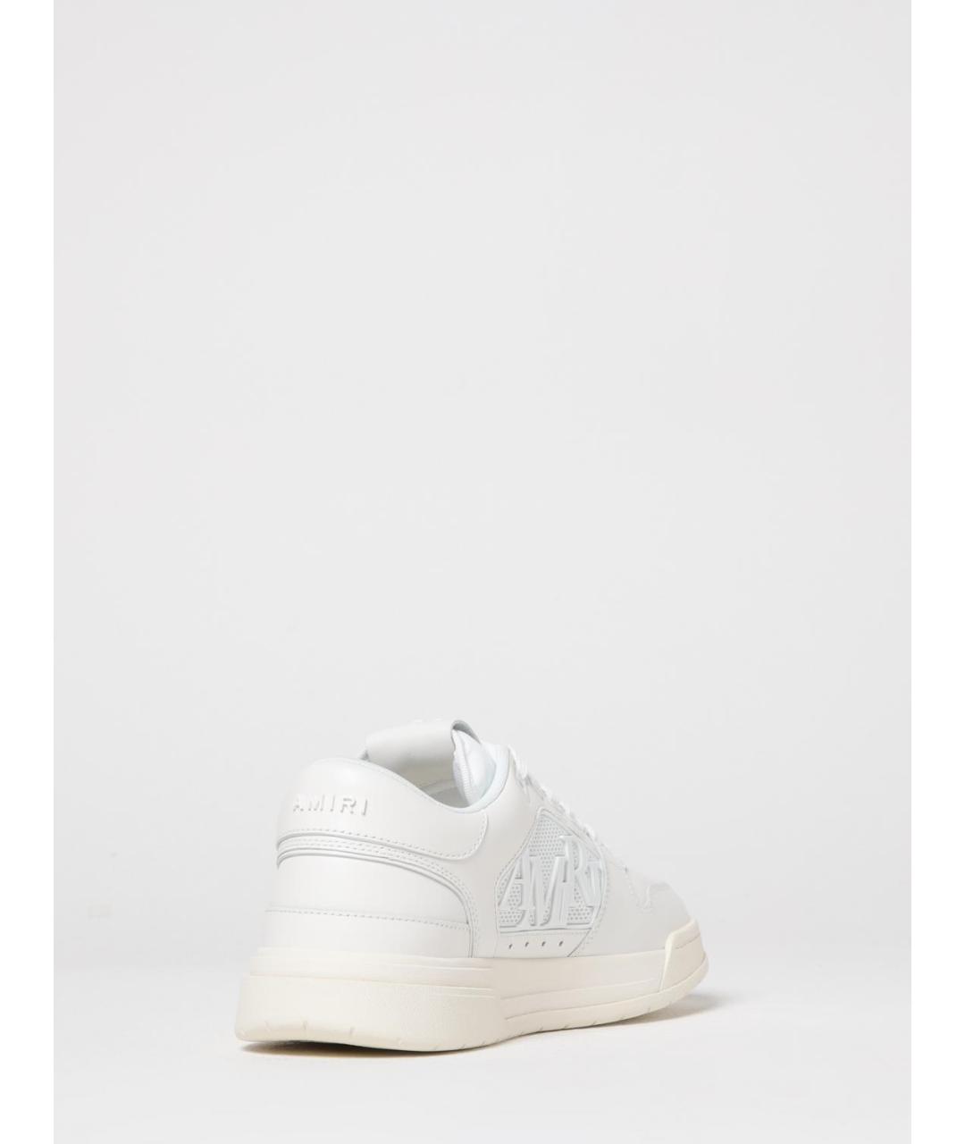 AMIRI Белые кожаные низкие кроссовки / кеды, фото 3