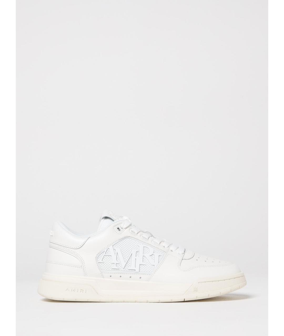 AMIRI Белые кожаные низкие кроссовки / кеды, фото 5