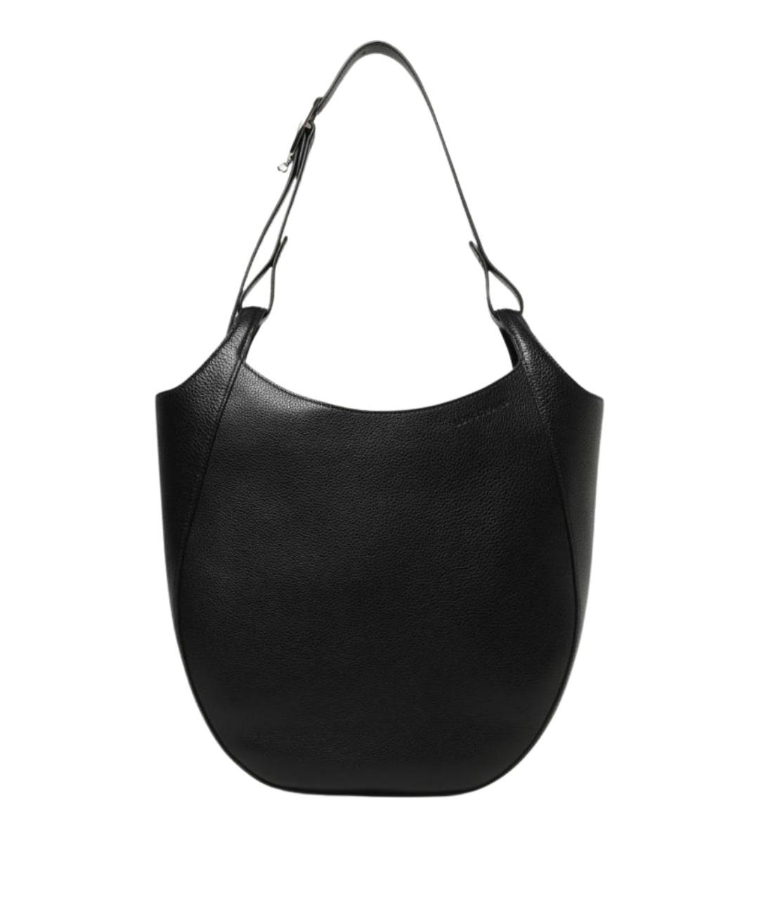 LONGCHAMP Черная кожаная сумка через плечо, фото 1