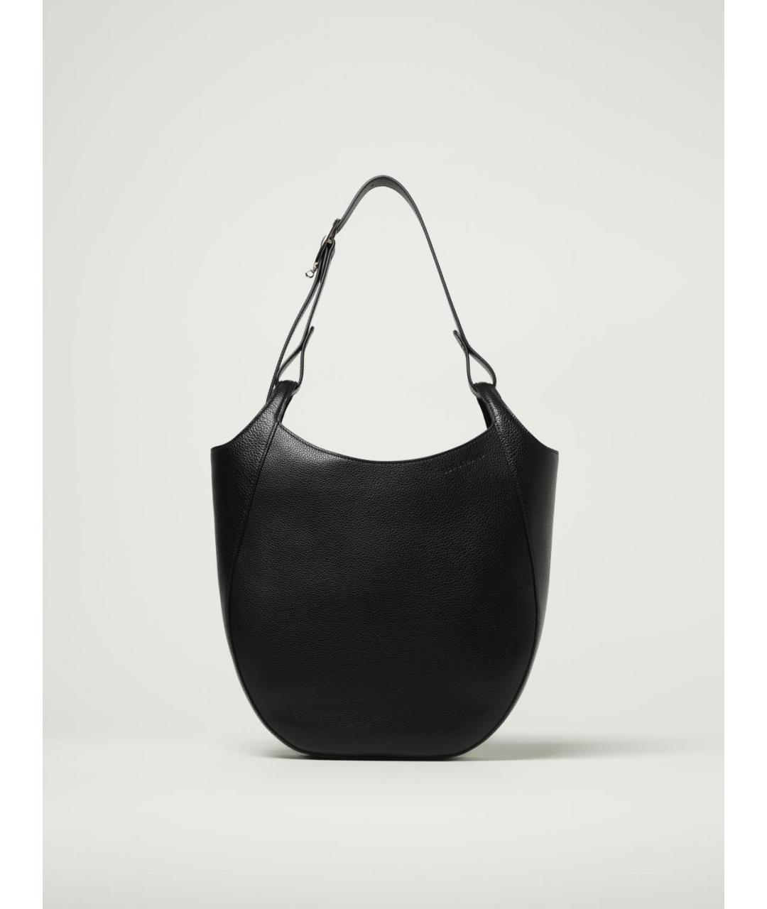 LONGCHAMP Черная кожаная сумка через плечо, фото 4