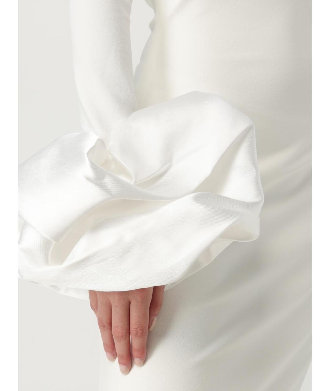 SOLACE LONDON Белое полиэстеровое вечернее платье, фото 4