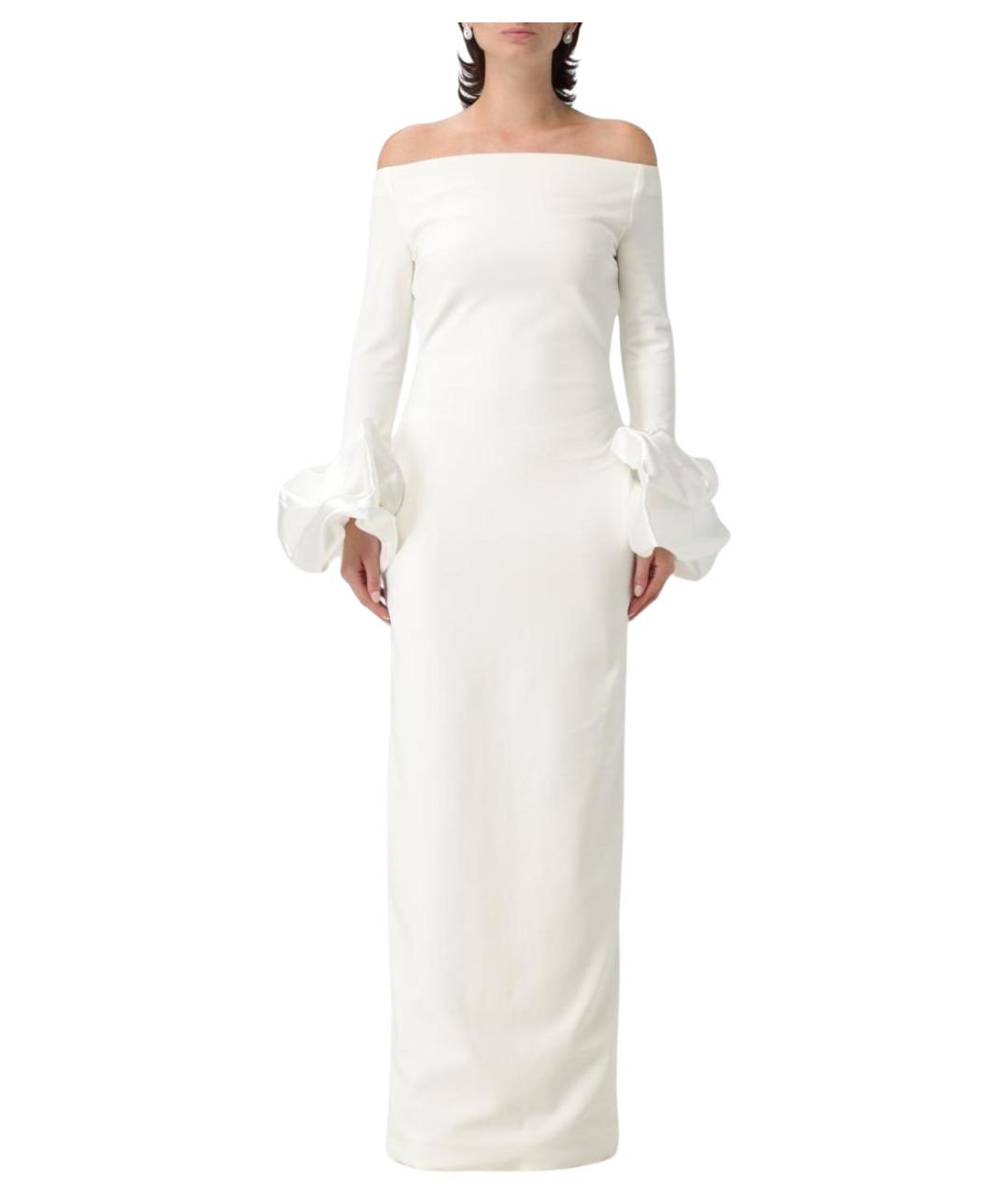 SOLACE LONDON Белое полиэстеровое вечернее платье, фото 1