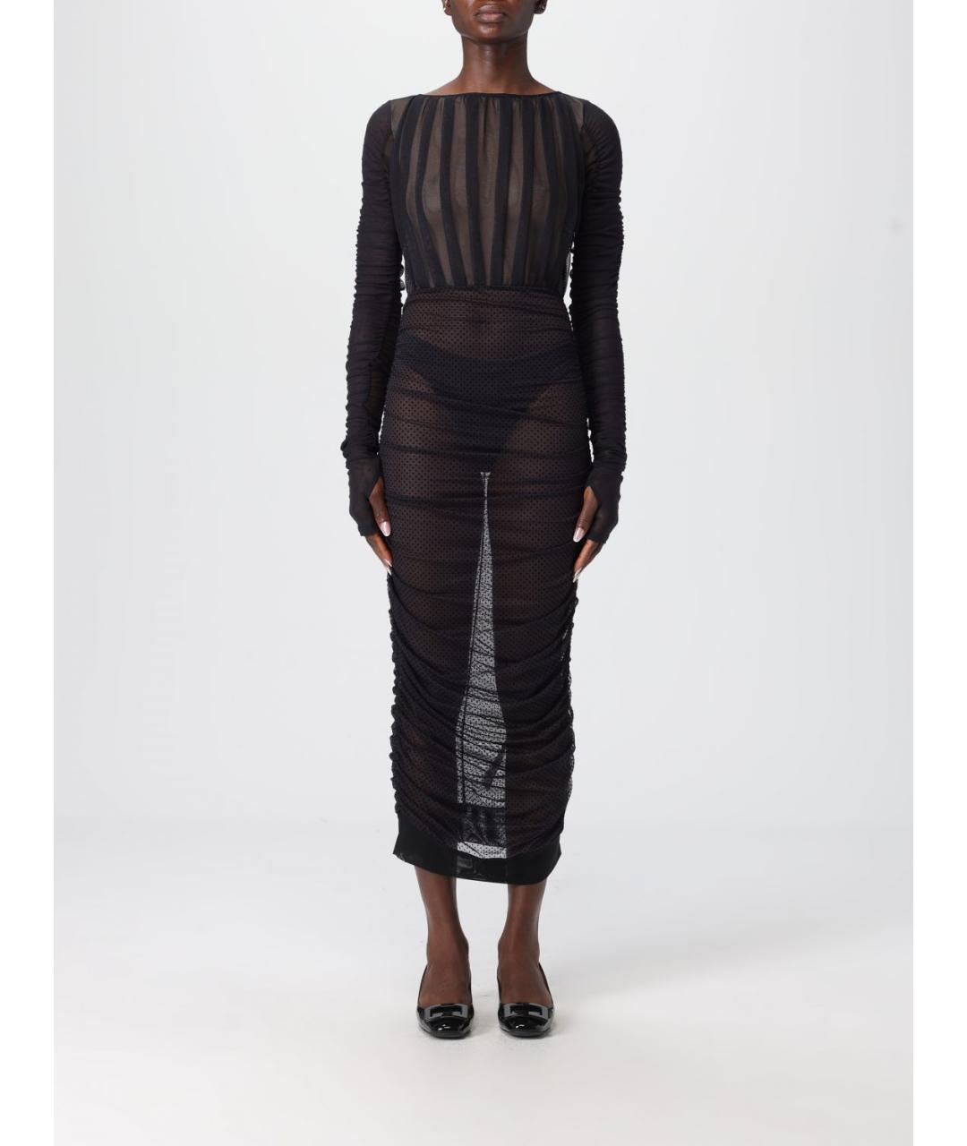 ANTONIO MARRAS Черное полиамидовое платье, фото 2