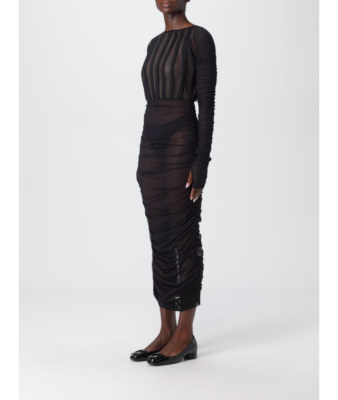 ANTONIO MARRAS Черное полиамидовое платье, фото 4