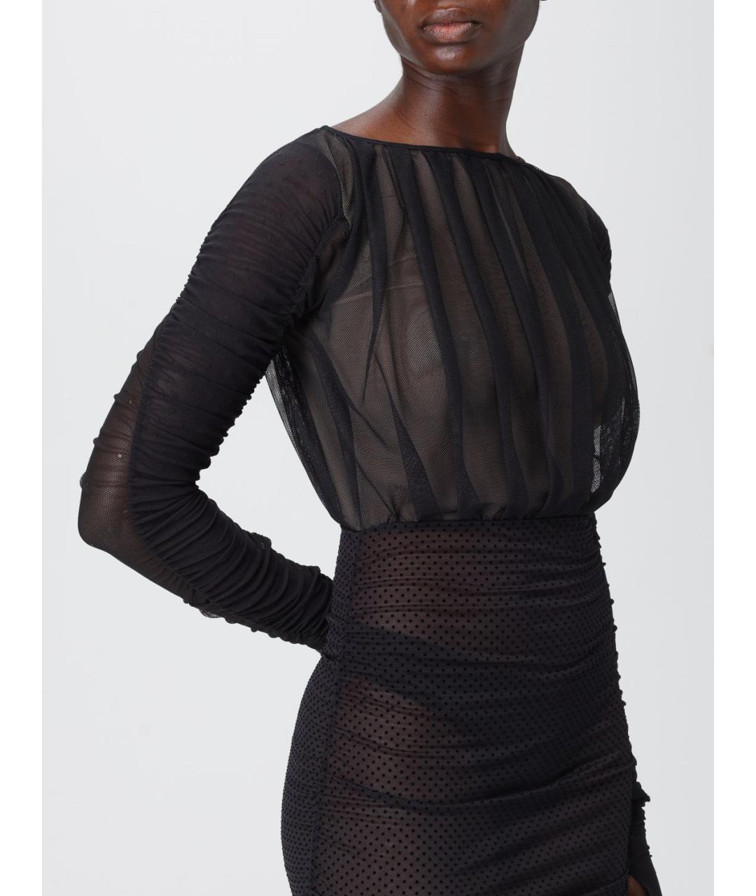 ANTONIO MARRAS Черное полиамидовое платье, фото 5