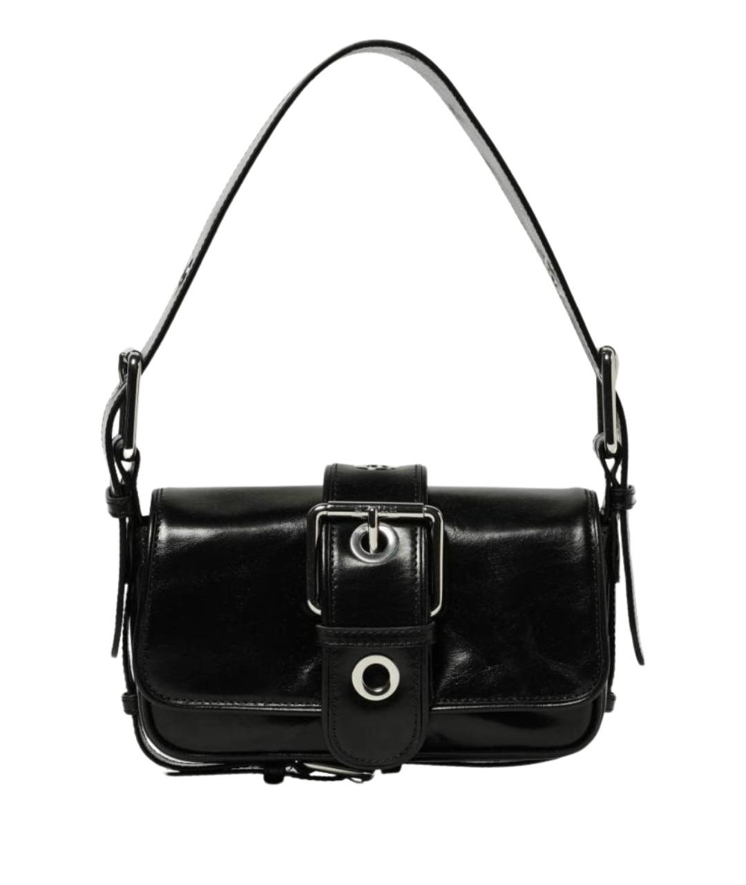 BY FAR Черная кожаная сумка через плечо, фото 1