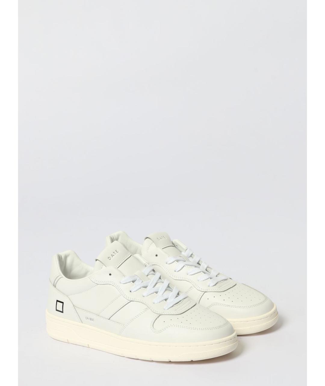 D.A.T.E. Белые кожаные низкие кроссовки / кеды, фото 2