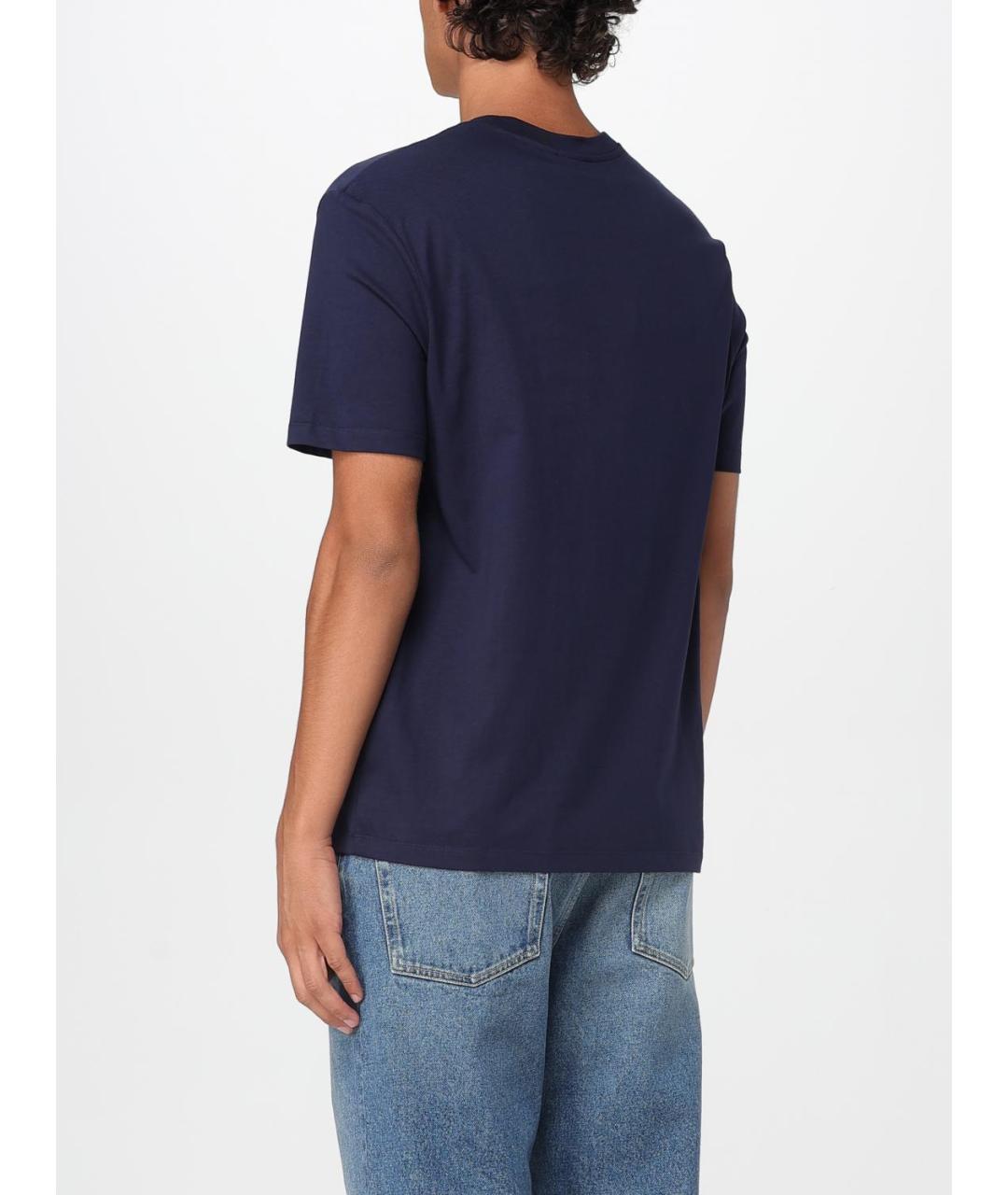 BALMAIN Синяя хлопковая футболка, фото 3