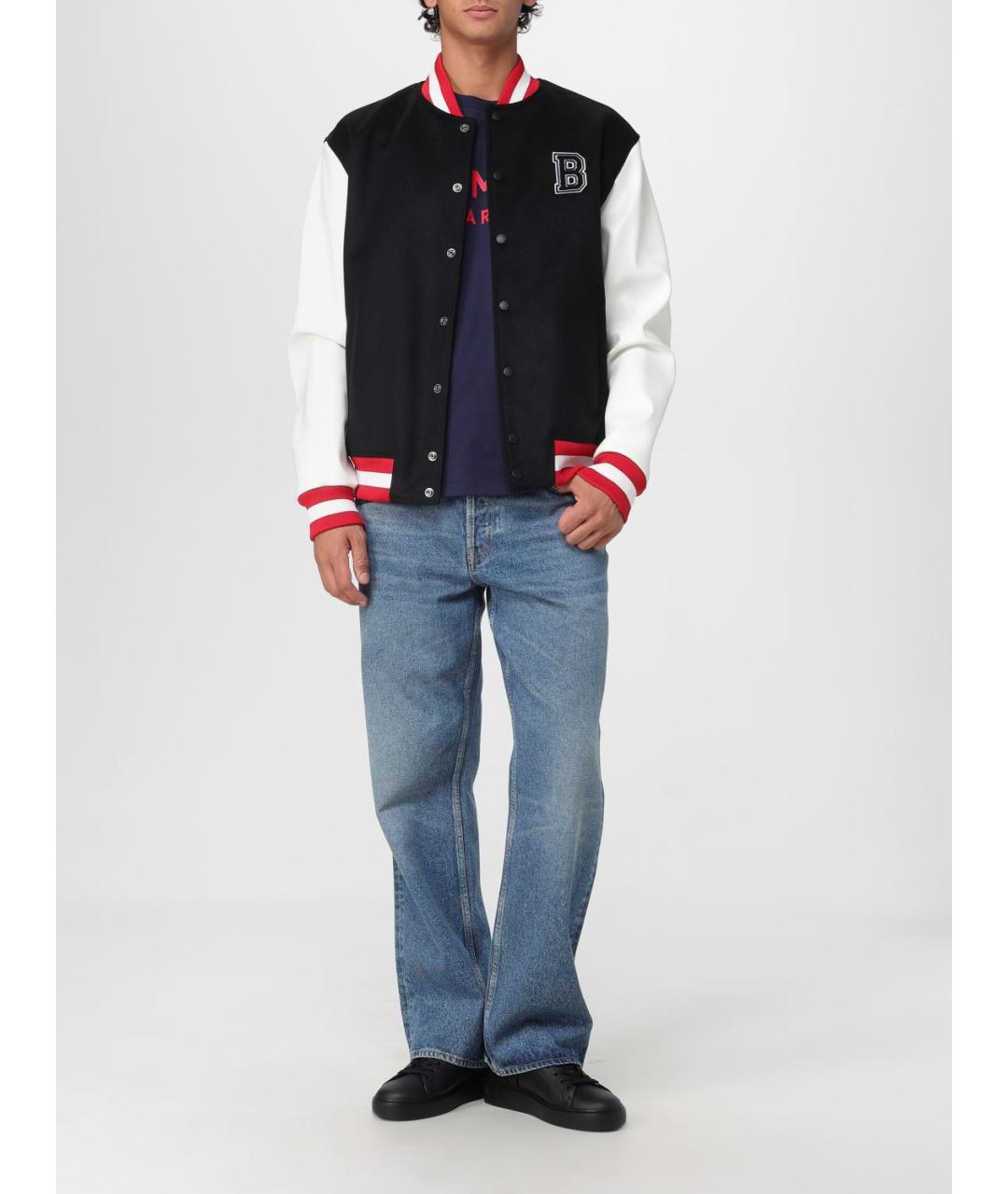 BALMAIN Синяя хлопковая футболка, фото 2