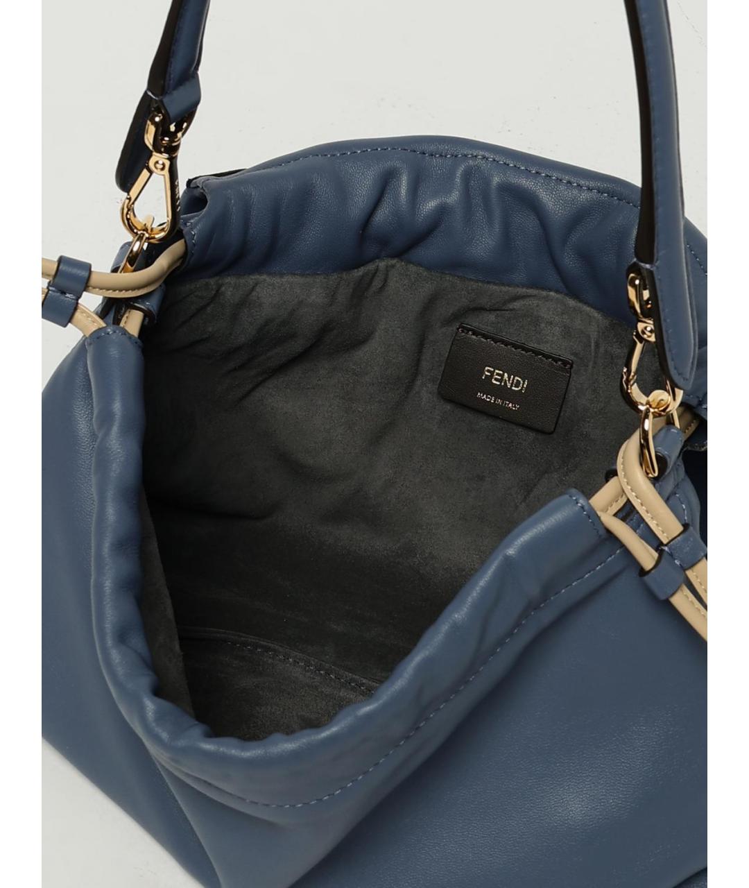 FENDI Синяя кожаная сумка через плечо, фото 5