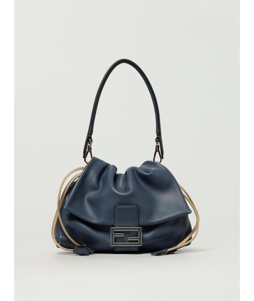 FENDI Синяя кожаная сумка через плечо, фото 6