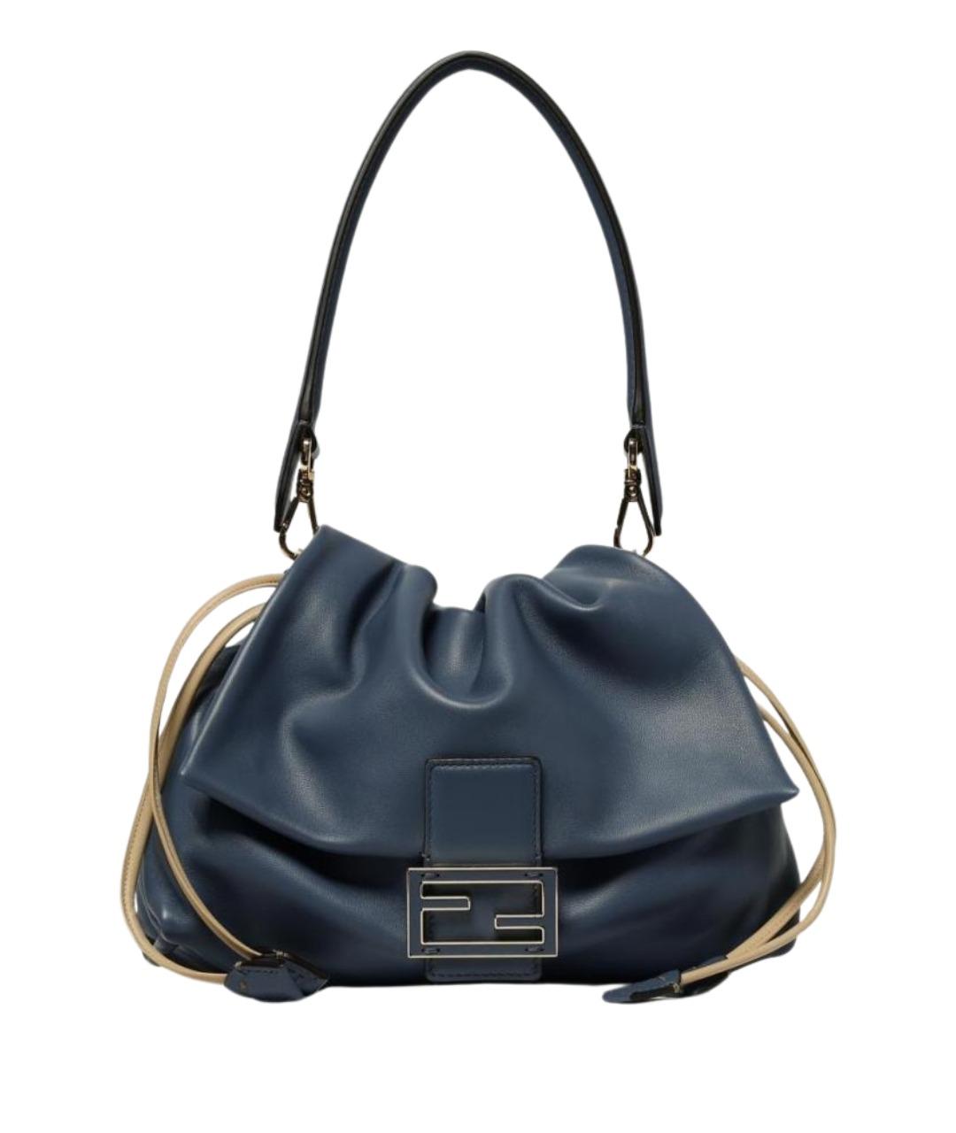 FENDI Синяя кожаная сумка через плечо, фото 1