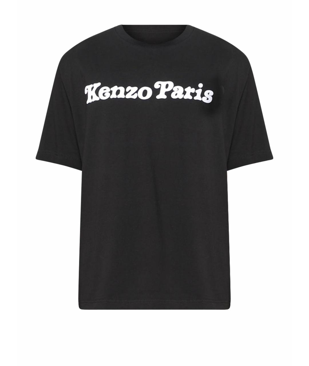 KENZO Черная хлопковая футболка, фото 4