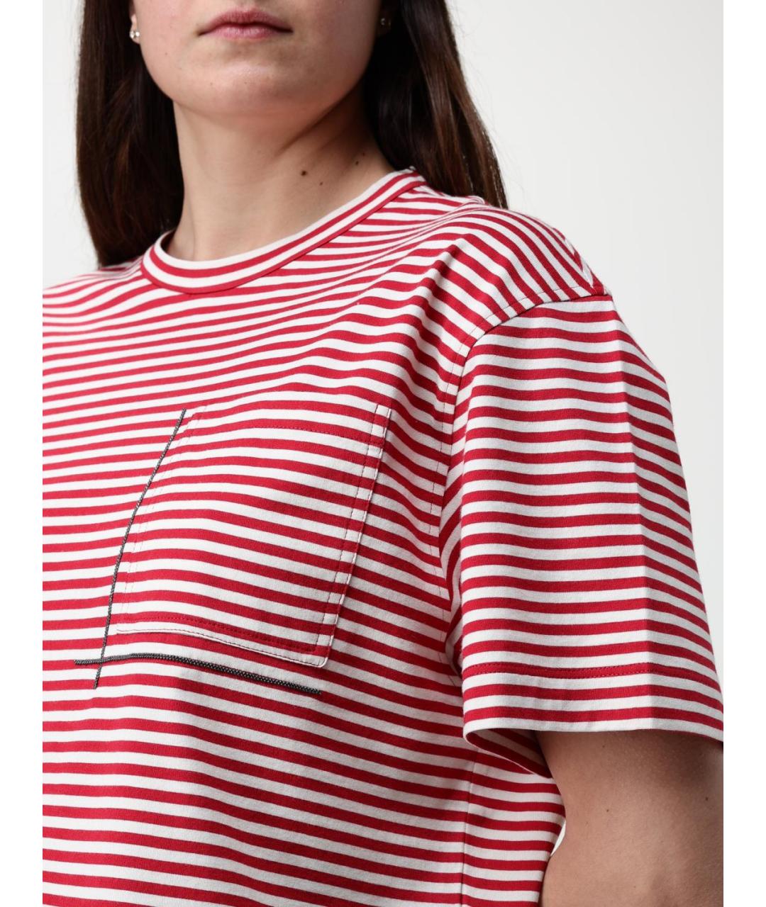 BRUNELLO CUCINELLI Мульти хлопковая футболка, фото 5