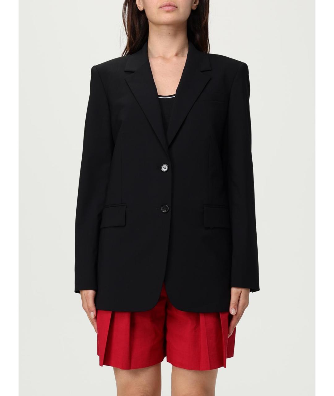THEORY Черный шерстяной жакет/пиджак, фото 2