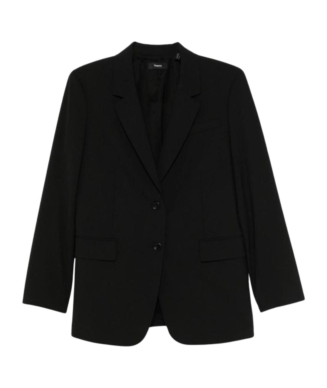 THEORY Черный шерстяной жакет/пиджак, фото 1