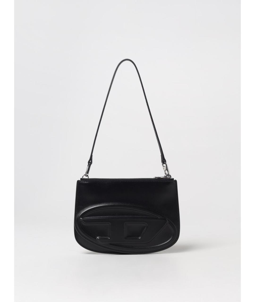 DIESEL Черная сумка через плечо из искусственной кожи, фото 4