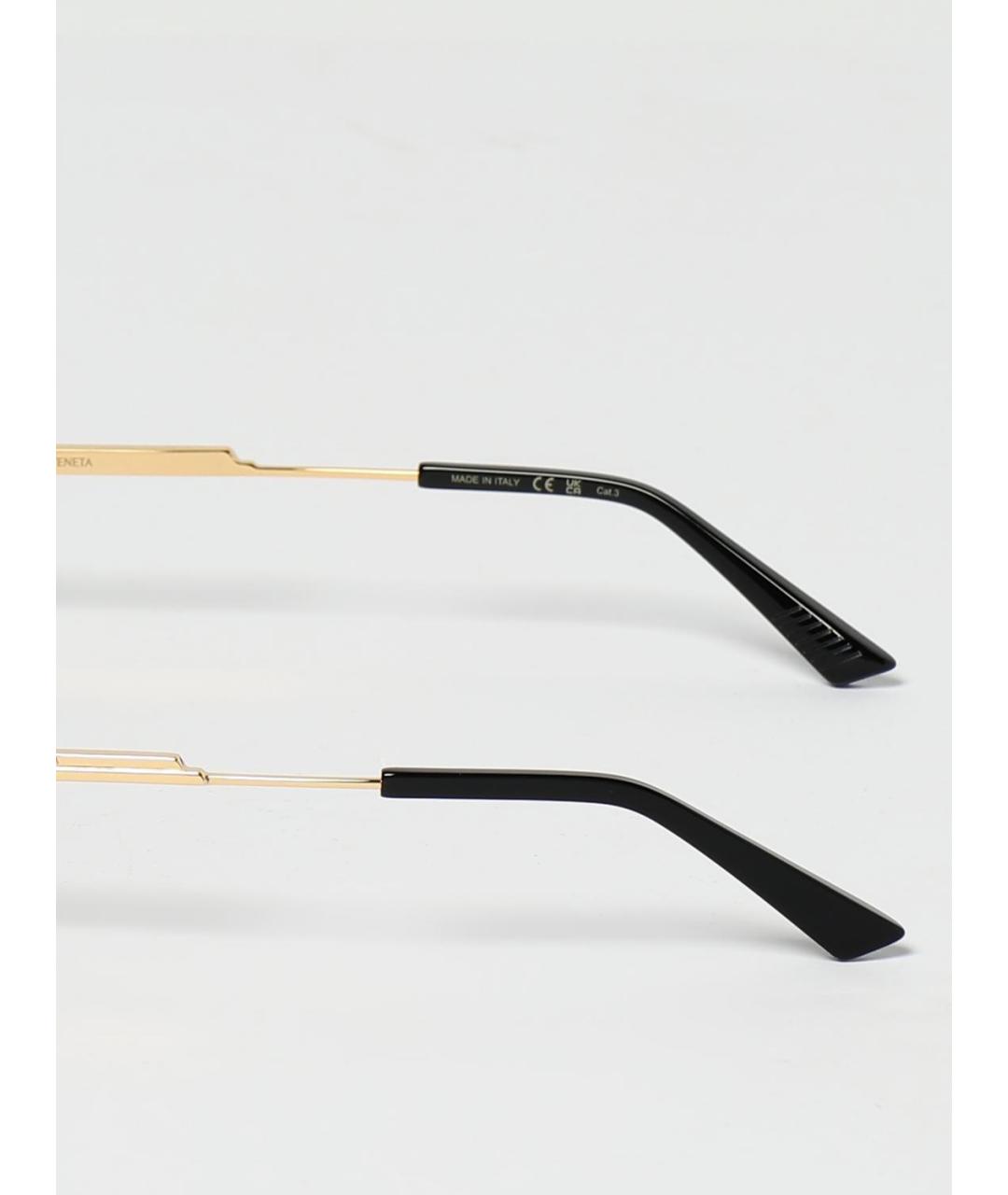 BOTTEGA VENETA Черные металлические солнцезащитные очки, фото 3