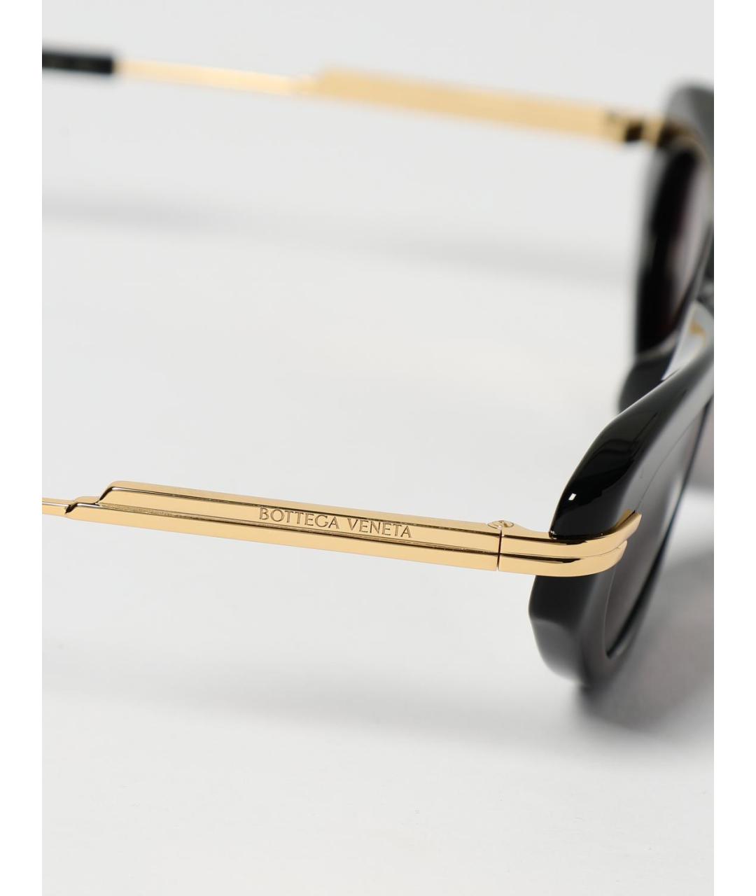 BOTTEGA VENETA Черные металлические солнцезащитные очки, фото 4