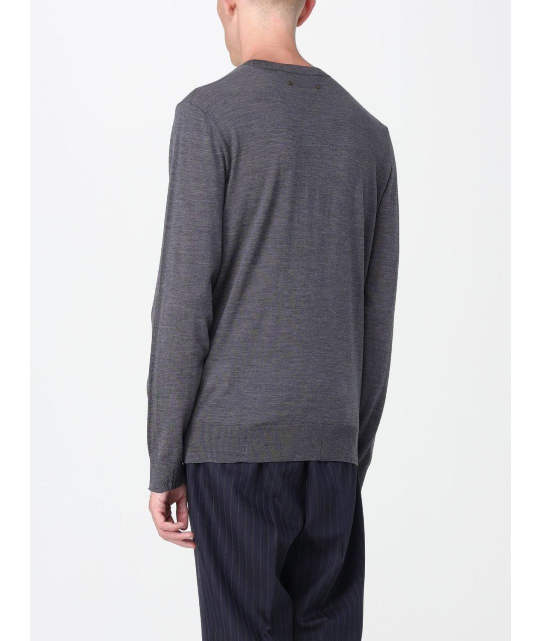 GOLDEN GOOSE DELUXE BRAND Серый шерстяной джемпер / свитер, фото 3