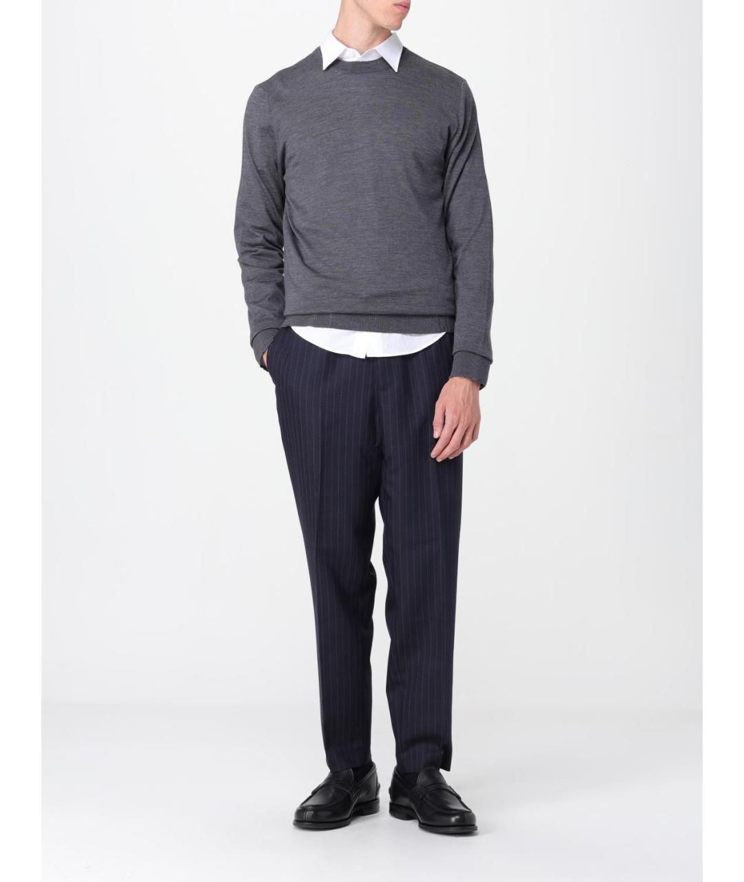 GOLDEN GOOSE DELUXE BRAND Серый шерстяной джемпер / свитер, фото 2