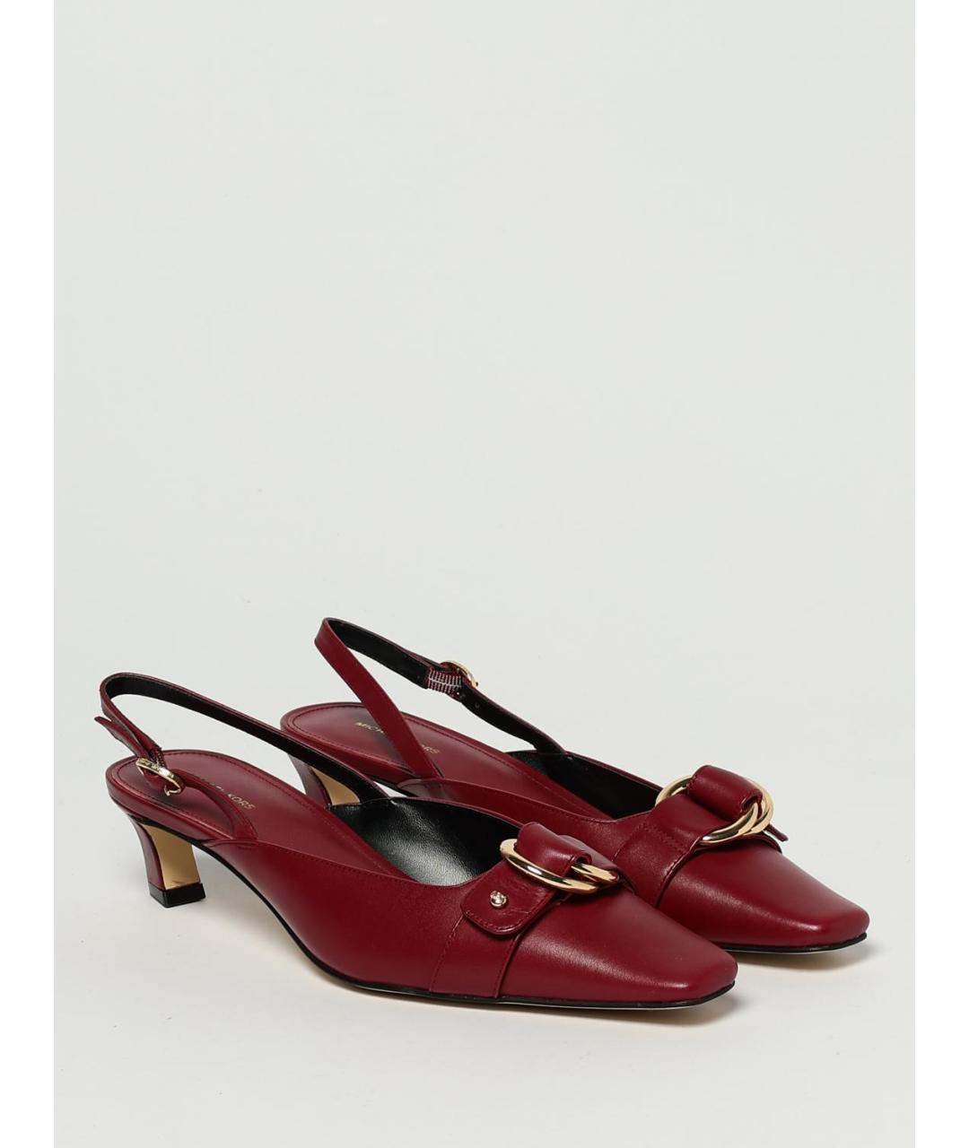 MICHAEL KORS Бордовые кожаные туфли, фото 2