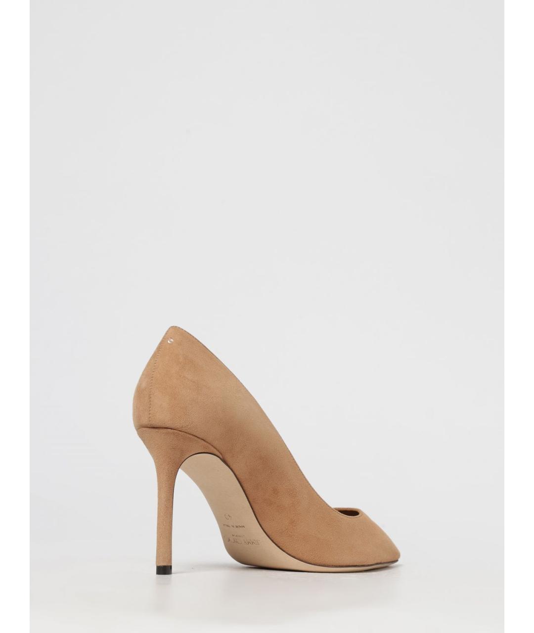 JIMMY CHOO Бежевые замшевые туфли, фото 3