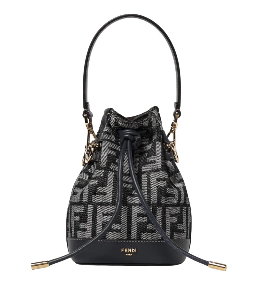 FENDI Черная тканевая сумка через плечо, фото 1