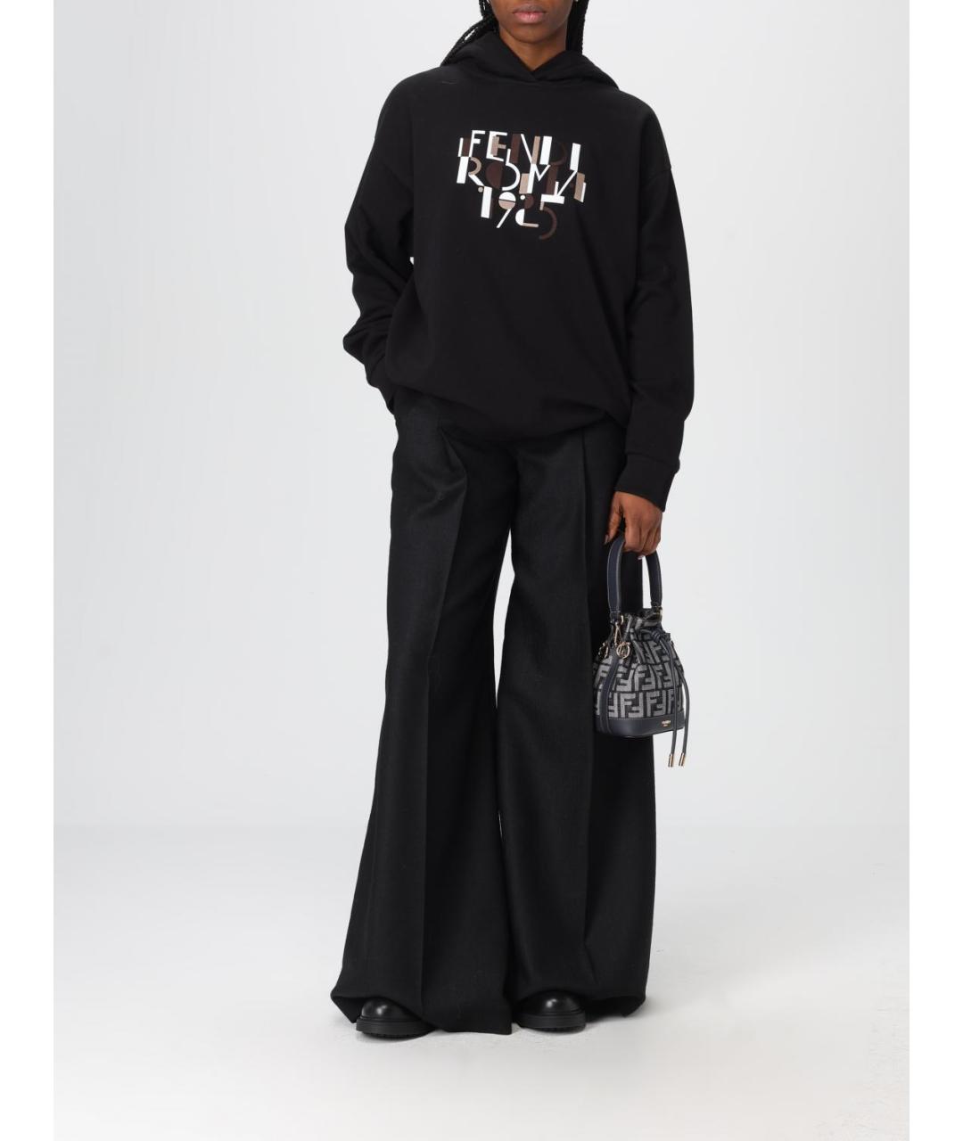 FENDI Черная тканевая сумка через плечо, фото 2