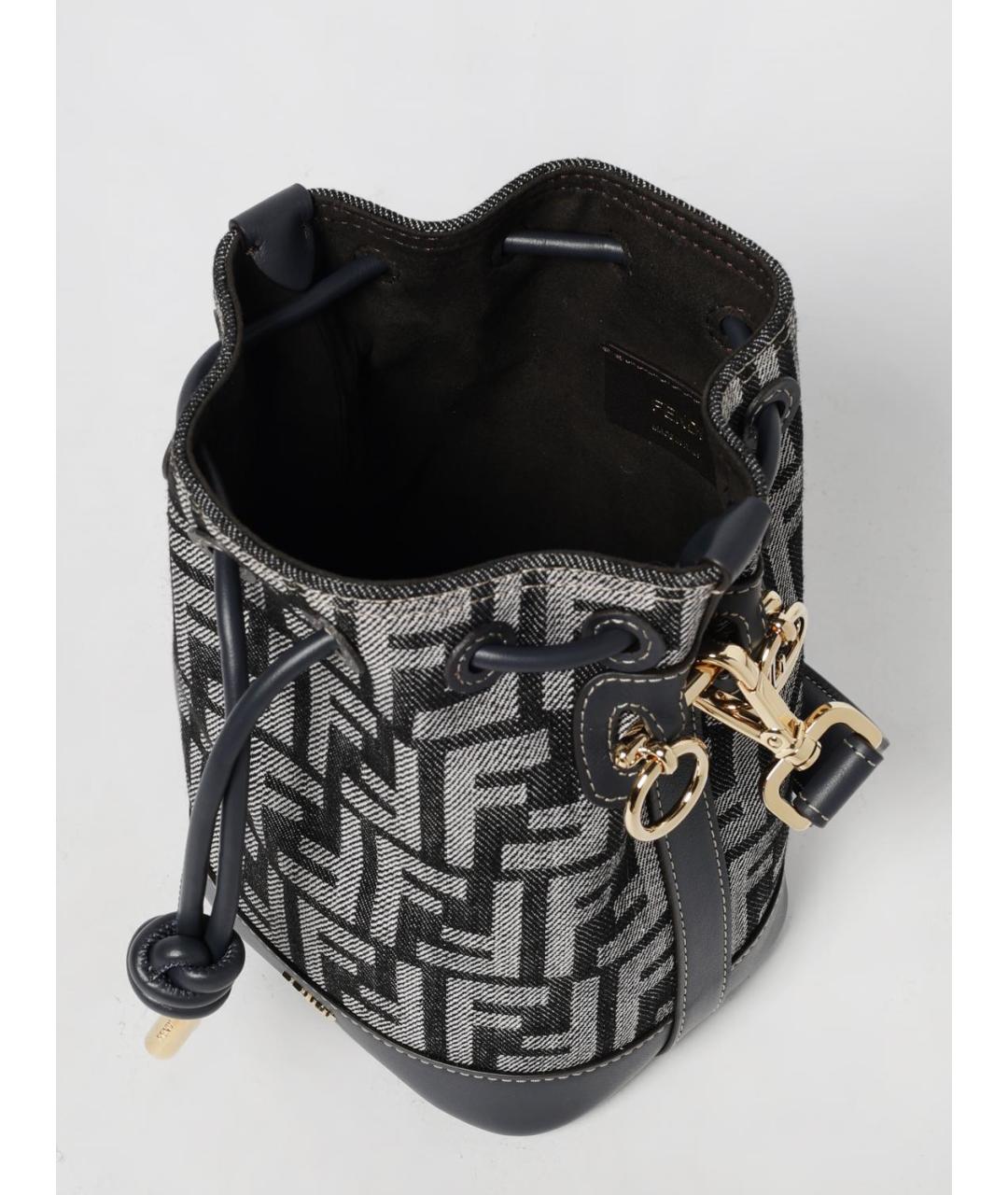 FENDI Черная тканевая сумка через плечо, фото 5