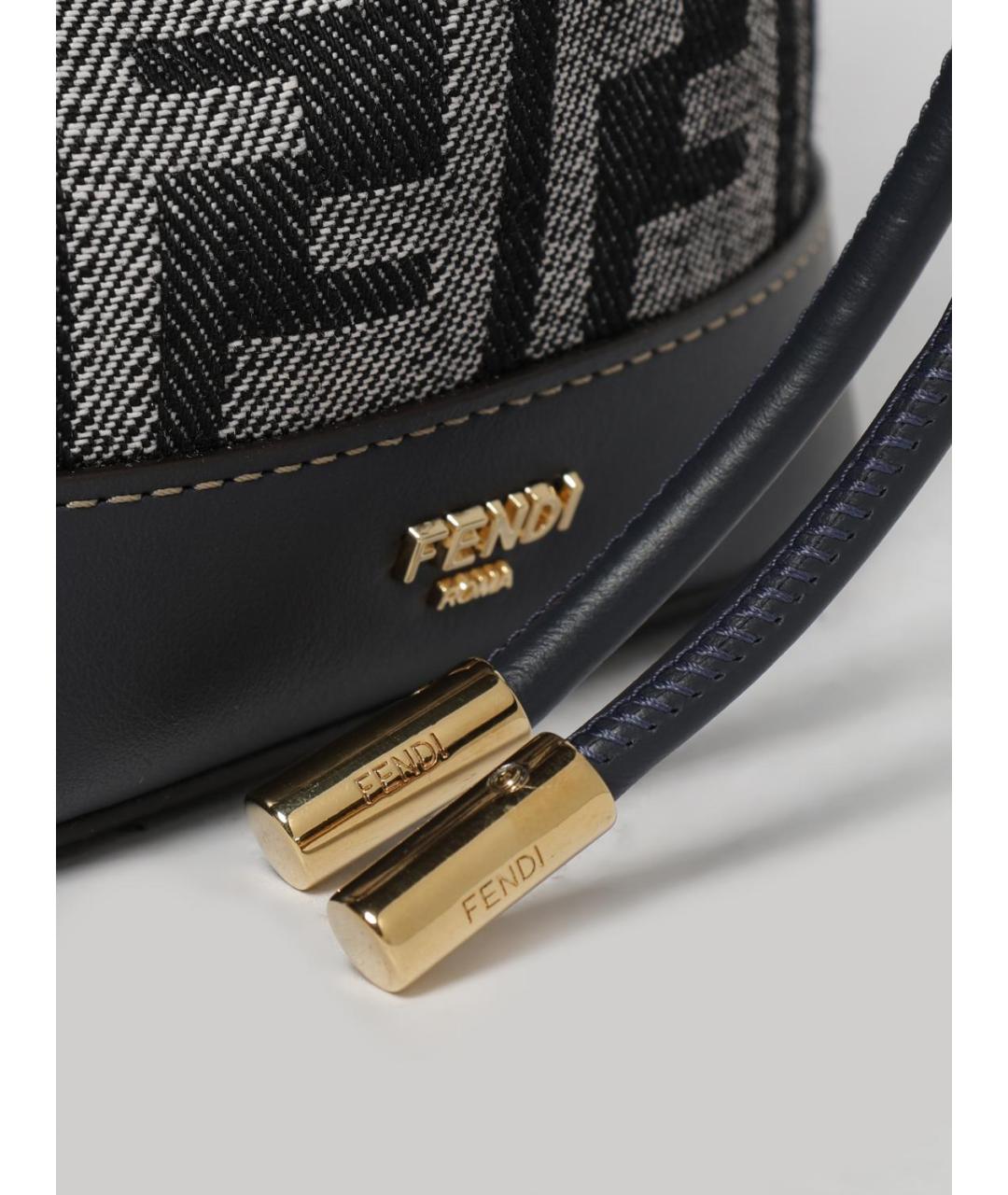 FENDI Черная тканевая сумка через плечо, фото 4