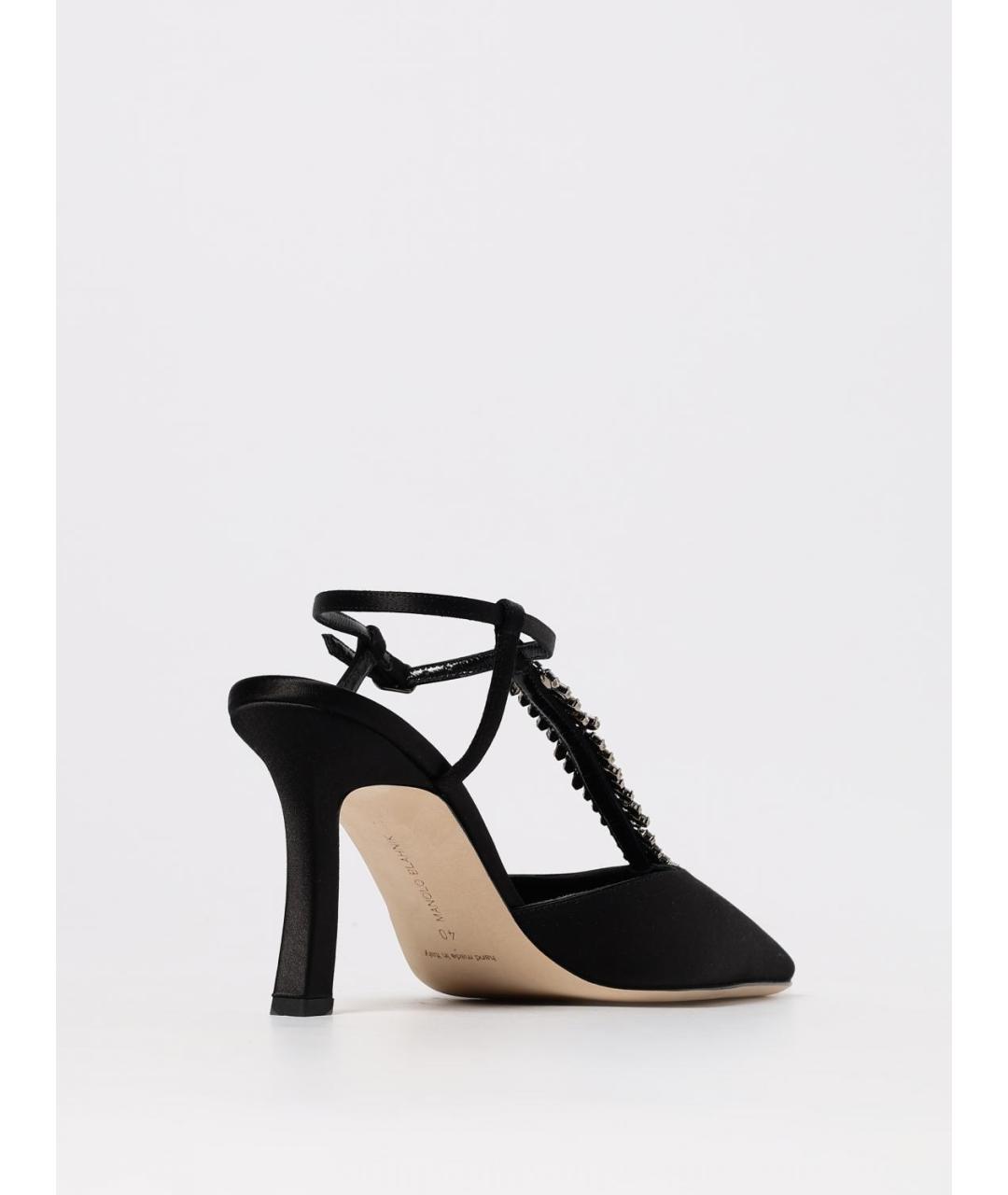 MANOLO BLAHNIK Черные текстильные туфли, фото 3