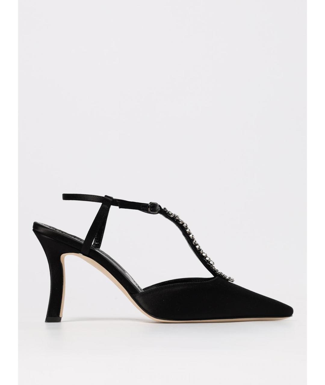 MANOLO BLAHNIK Черные текстильные туфли, фото 5