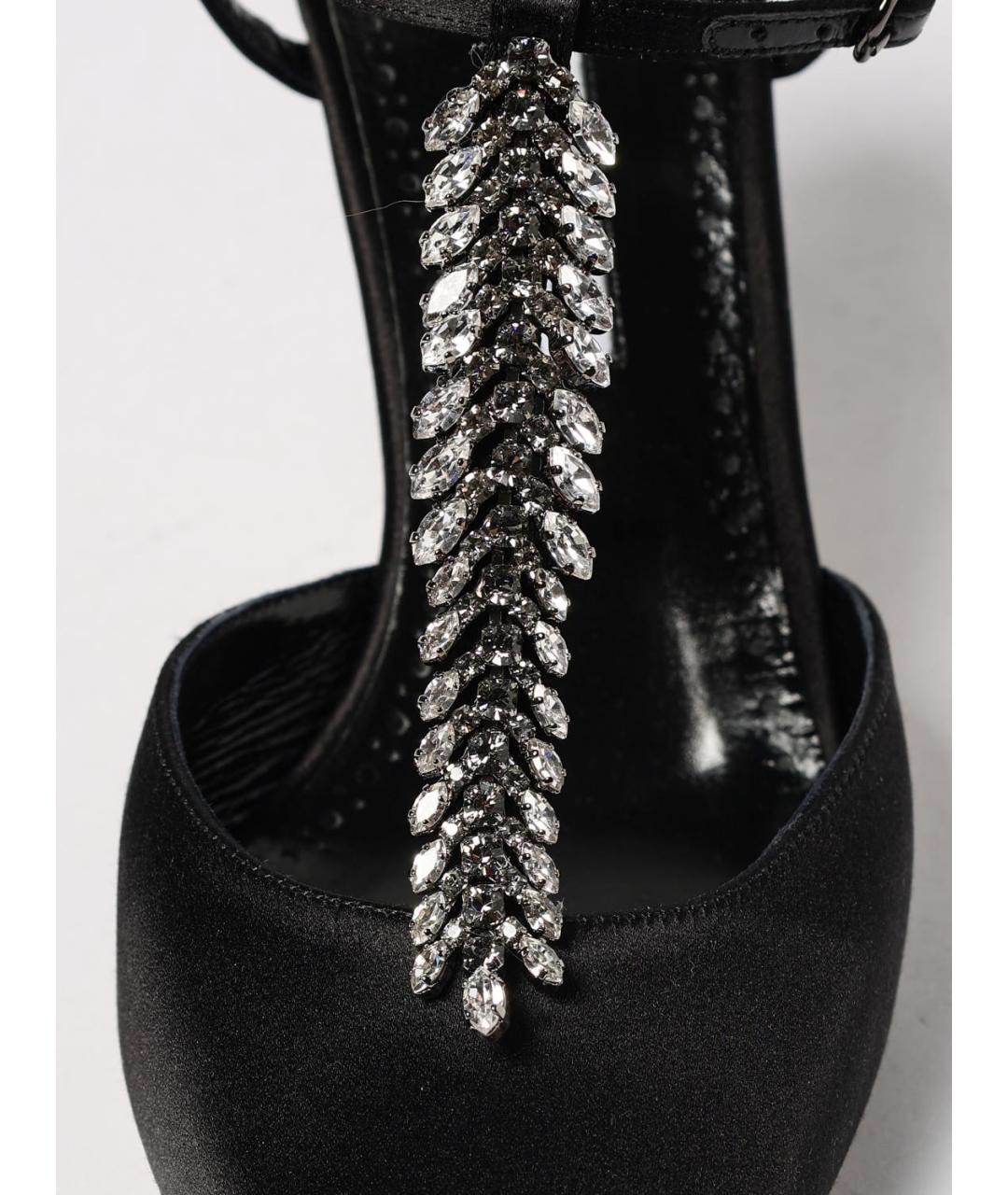 MANOLO BLAHNIK Черные текстильные туфли, фото 4