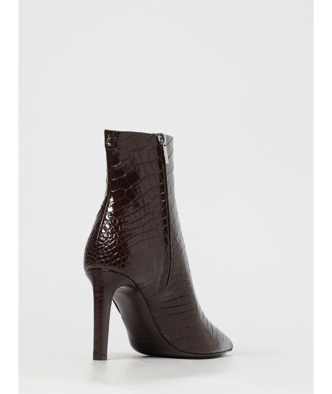 JIMMY CHOO Коричневые кожаные ботильоны, фото 3