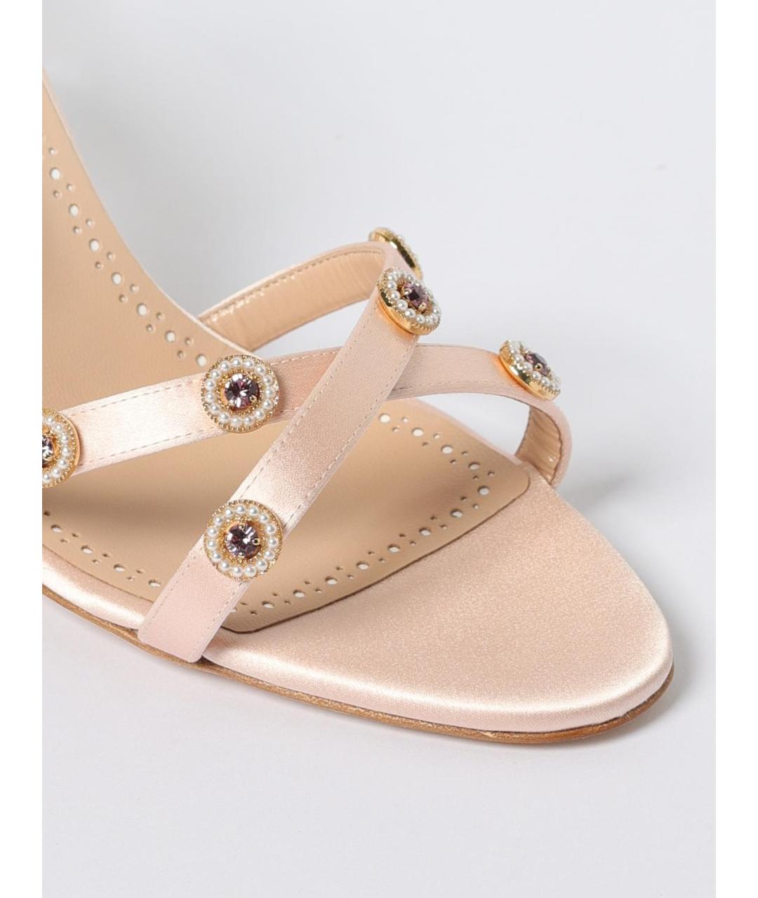 MANOLO BLAHNIK Мульти текстильные босоножки, фото 4