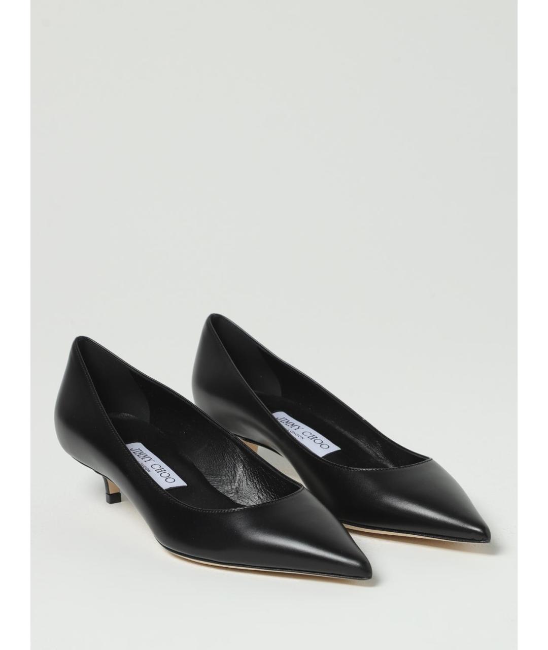 JIMMY CHOO Черные кожаные туфли, фото 2