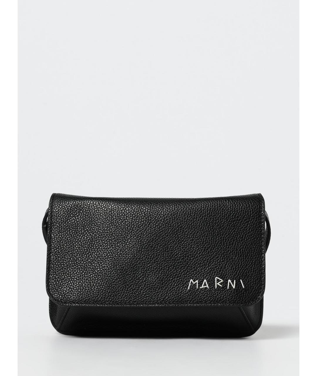 MARNI Черная кожаная сумка на плечо, фото 6