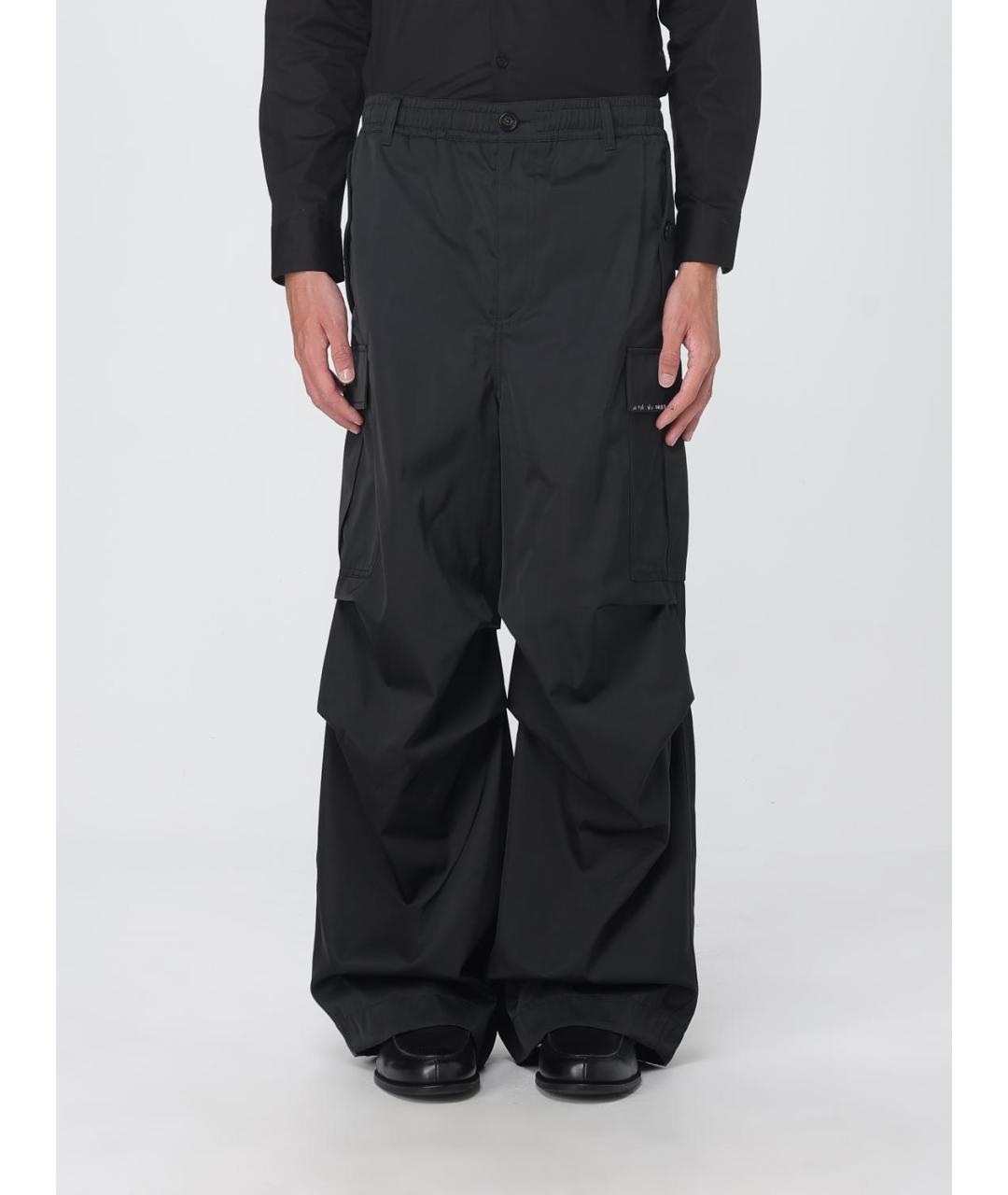 MARNI Черные полиэстеровые повседневные брюки, фото 6