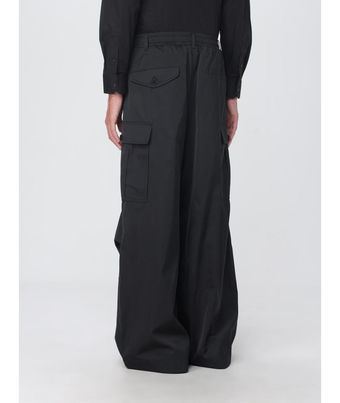 MARNI Черные полиэстеровые повседневные брюки, фото 3