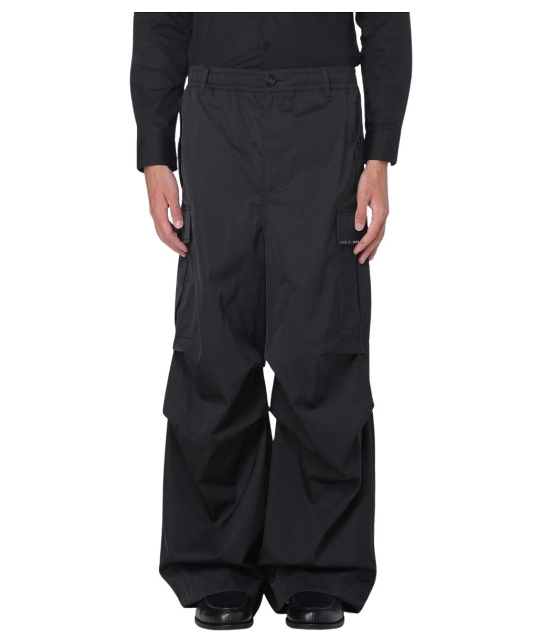 MARNI Черные полиэстеровые повседневные брюки, фото 1