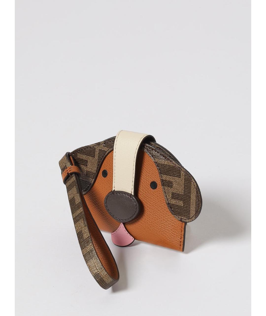 FENDI Коричневый кожаный кардхолдер, фото 3