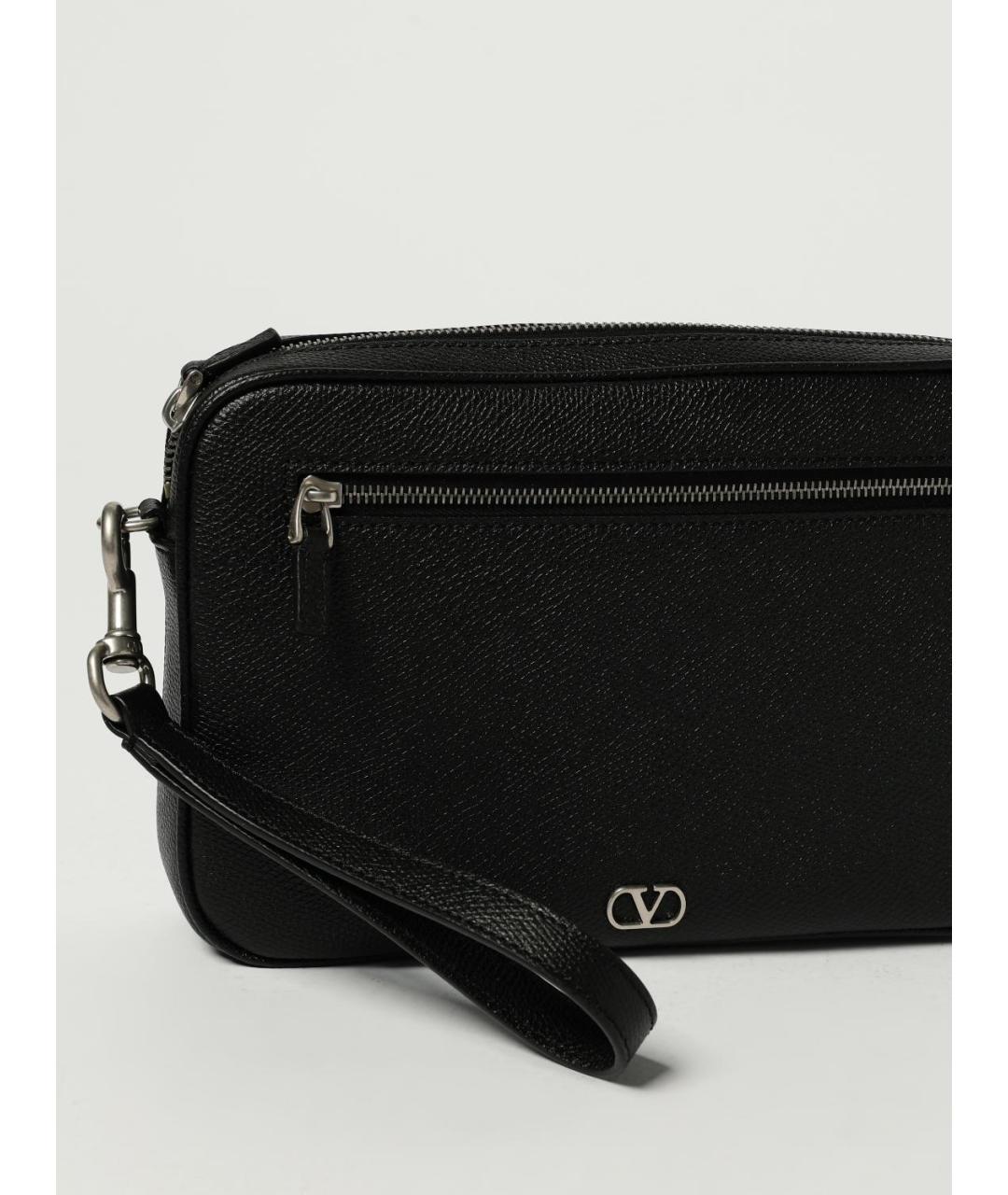 VALENTINO Черная кожаная папка для документов, фото 4