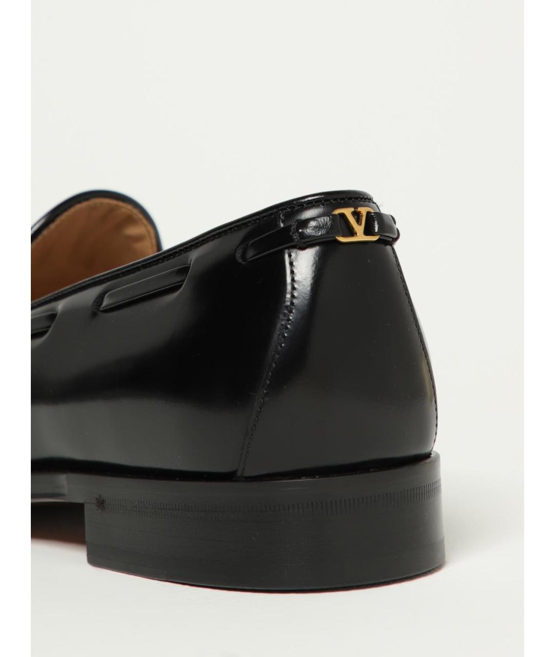 VALENTINO Черные кожаные лоферы, фото 4