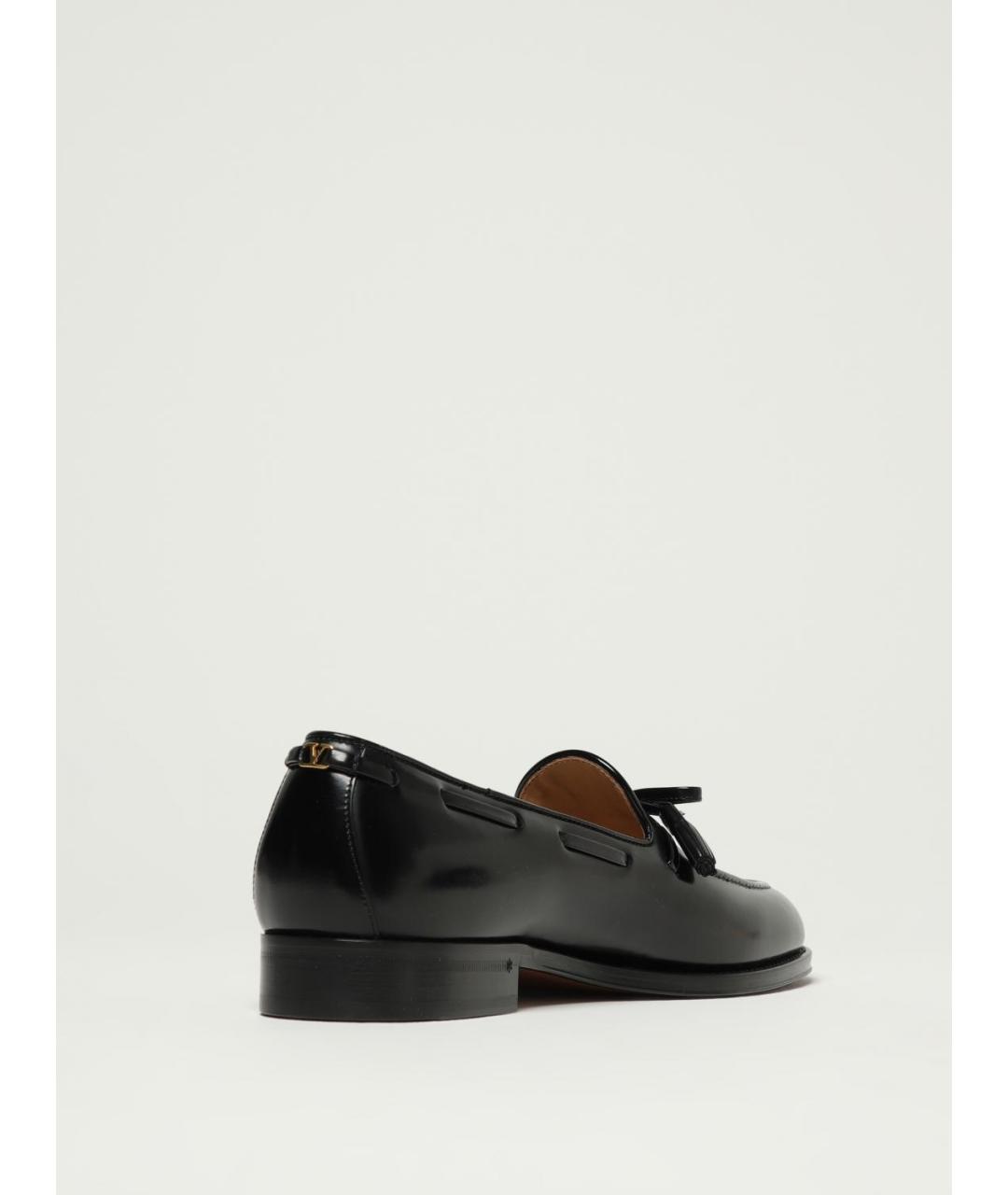 VALENTINO Черные кожаные лоферы, фото 3