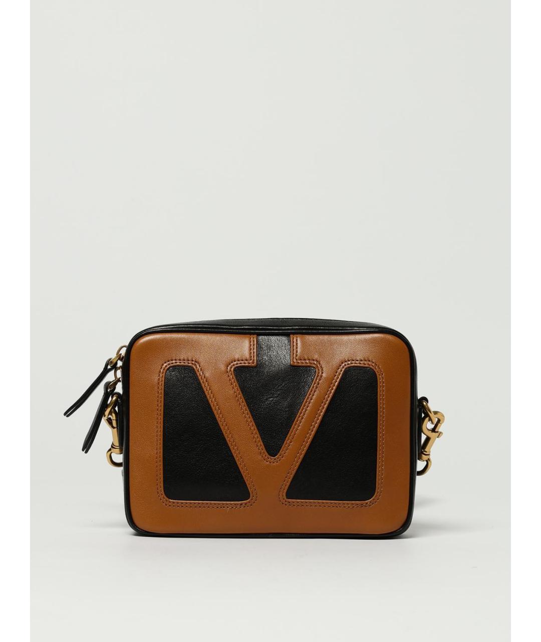 VALENTINO Черная кожаная сумка на плечо, фото 7