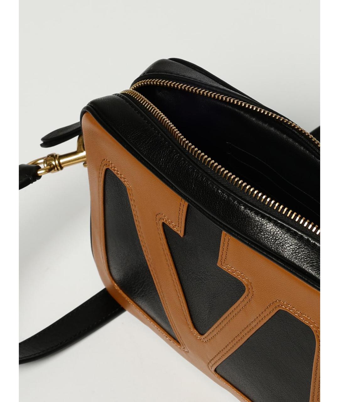 VALENTINO Черная кожаная сумка на плечо, фото 6