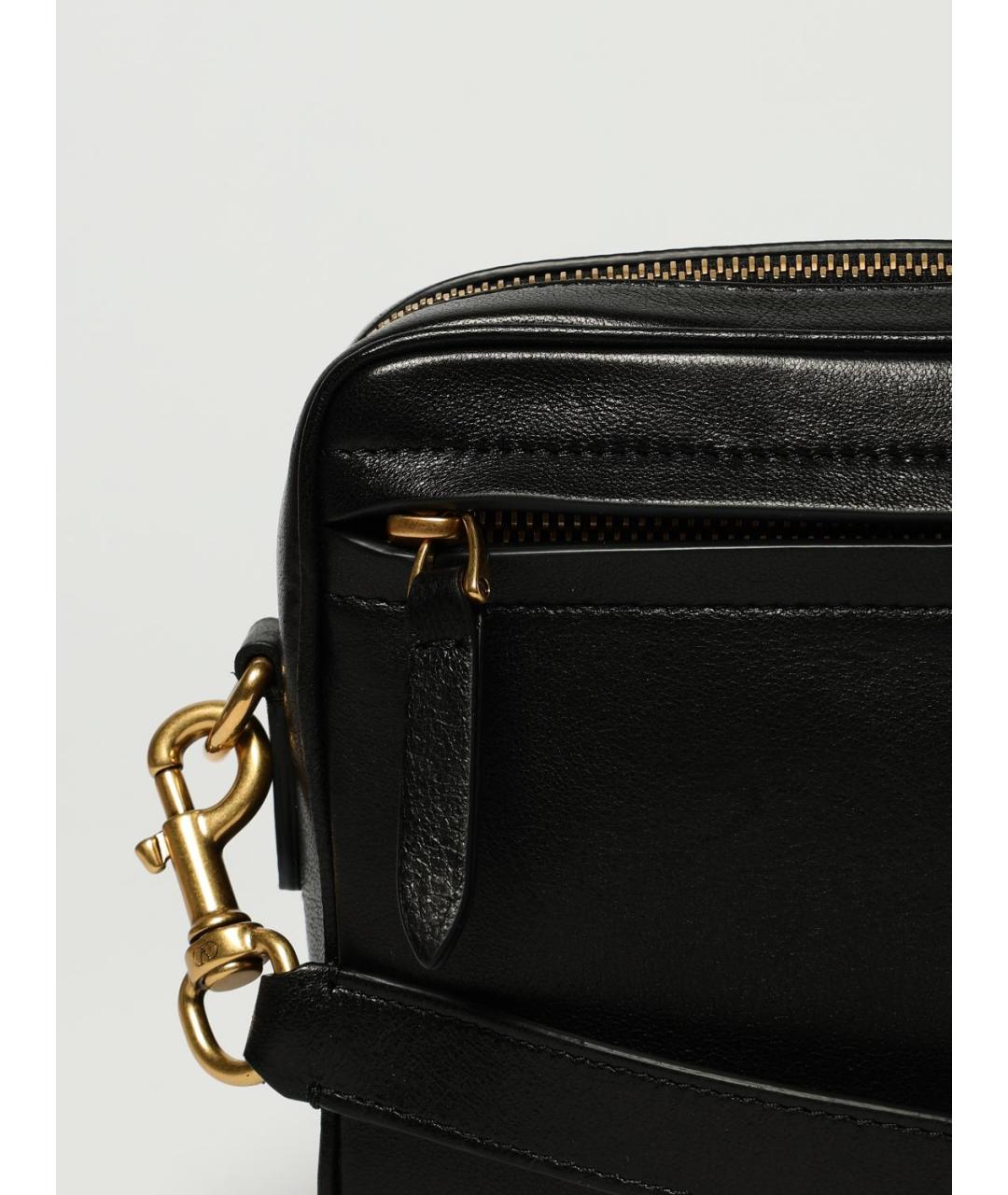 VALENTINO Черная кожаная сумка на плечо, фото 5