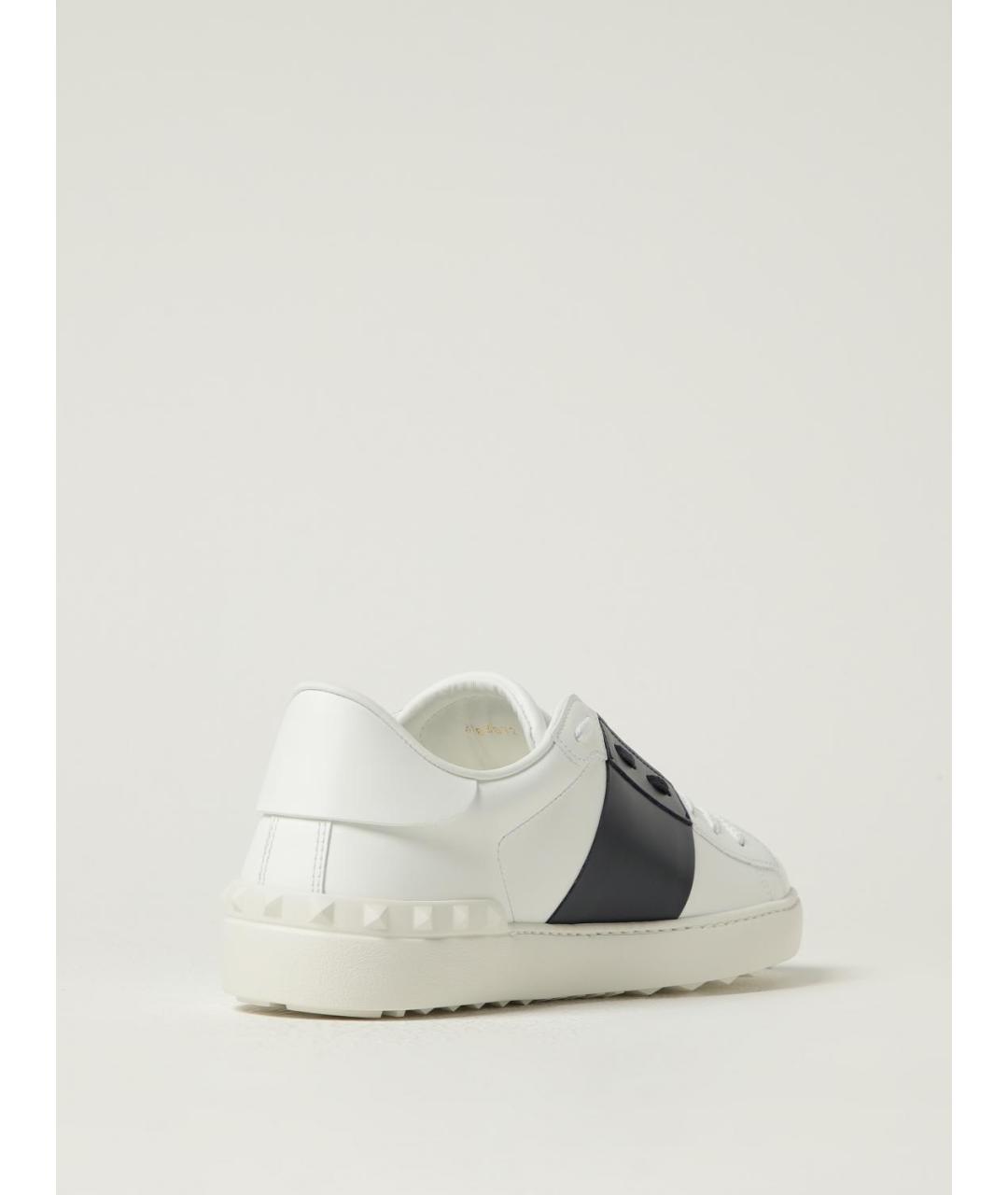 VALENTINO Белые кожаные низкие кроссовки / кеды, фото 3