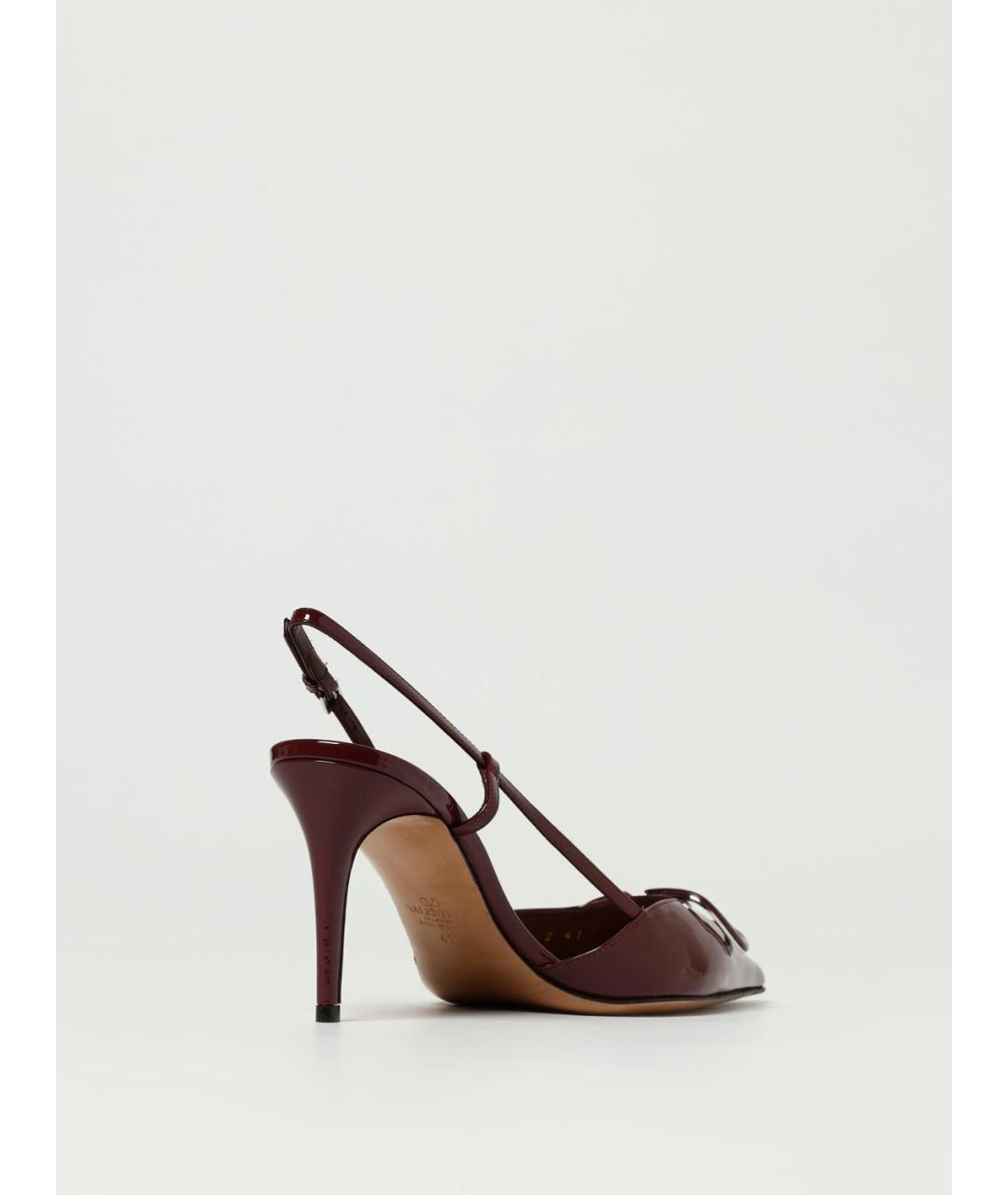 VALENTINO Бордовые туфли из лакированной кожи, фото 3